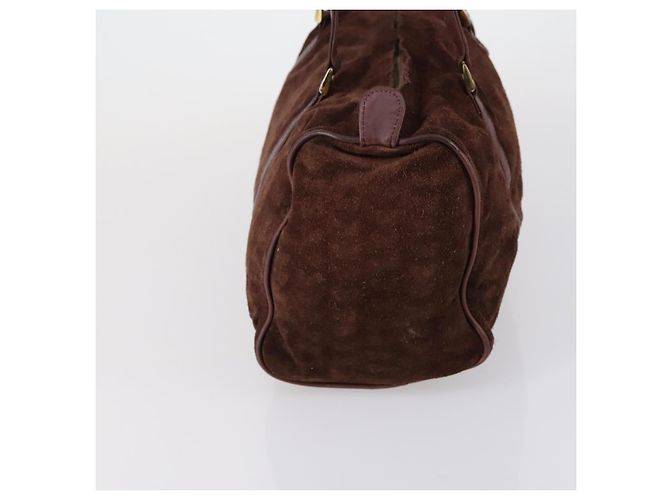 Borsa a Mano Christian Dior BOTTEGA VENETA Camoscio PVC 2 Set Marrone Oro Auth bs30859 D'oro - vista 5