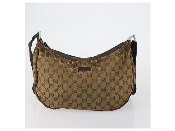Borsa a Spalla Gucci GG Canvas Web Sherry Line PVC 4 Pezzi Beige Rosso Auth 151936 - vista 14