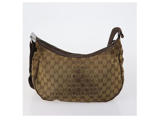 Borsa a Spalla Gucci GG Canvas Web Sherry Line PVC 4 Pezzi Beige Rosso Auth 151936 - vista 15