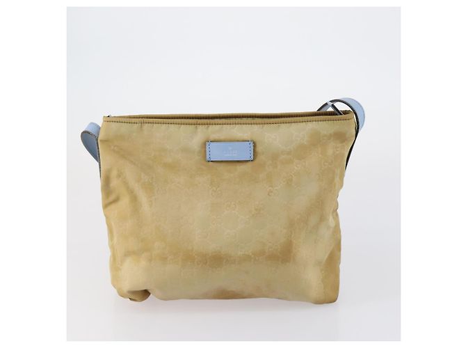 Borsa a Spalla Gucci GG Canvas Web Sherry Line PVC 4 Pezzi Beige Rosso Auth 151936 - vista 20