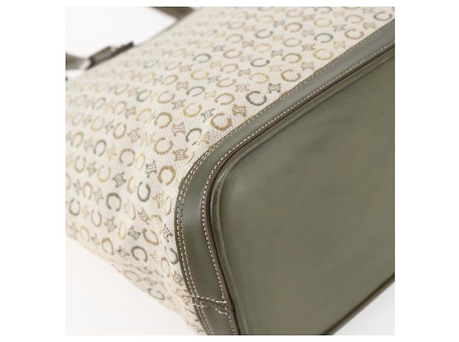 Céline CELINE C Macadam Canvas Tote Bag Grün Silber Auth BA8391 - Ansicht 16