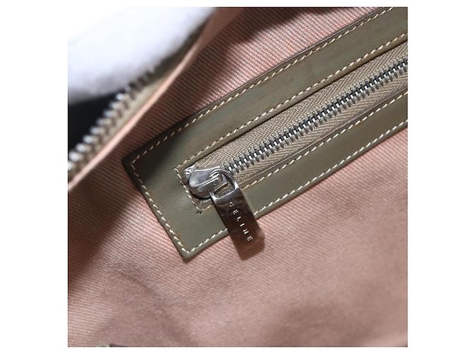 Céline CELINE C Macadam Canvas Tote Bag Grün Silber Auth BA8391 - Ansicht 18