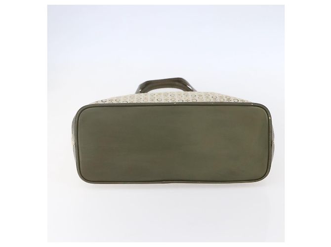 Céline CELINE C Macadam Canvas Tote Bag Grün Silber Auth BA8391 - Ansicht 5