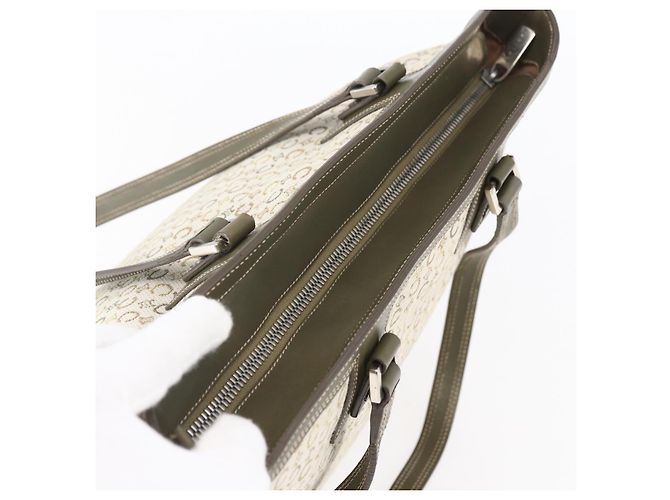 Céline CELINE C Macadam Canvas Tote Bag Grün Silber Auth BA8391 - Ansicht 6
