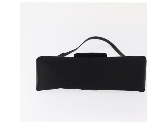 Borsa a Spalla Turita Chain in Raso Nero e Argento di Jimmy Choo Auth yk19524 - vista 5