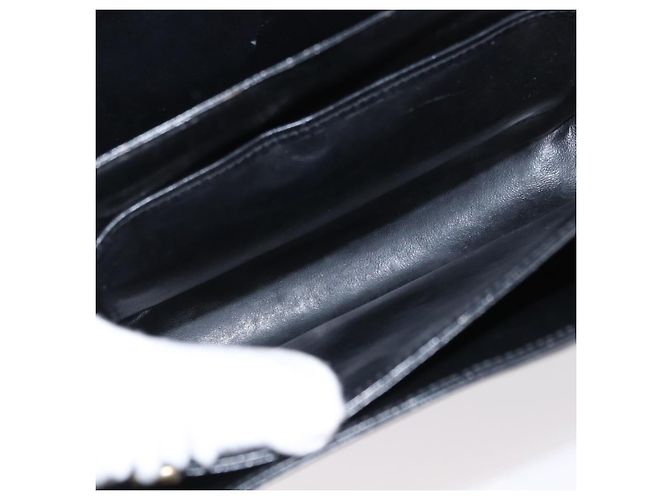 Borsa a Spalla CÉLINE Carrozza in Pelle Nera e Oro Auth gh1220 Nero D'oro - vista 11