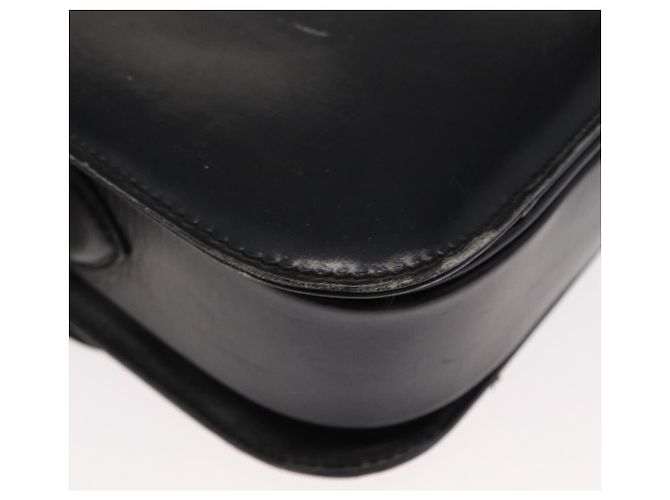 Borsa a Spalla CÉLINE Carrozza in Pelle Nera e Oro Auth gh1220 Nero D'oro - vista 15