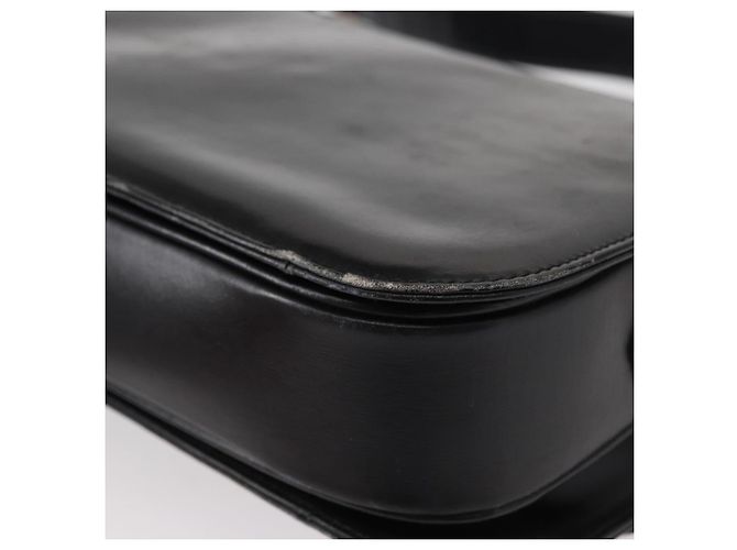 Borsa a Spalla CÉLINE Carrozza in Pelle Nera e Oro Auth gh1220 Nero D'oro - vista 16