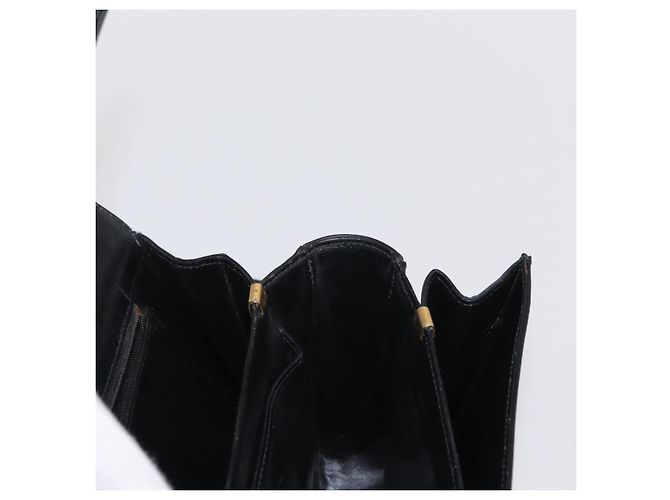 Borsa a Spalla CÉLINE Carrozza in Pelle Nera e Oro Auth gh1220 Nero D'oro - vista 19