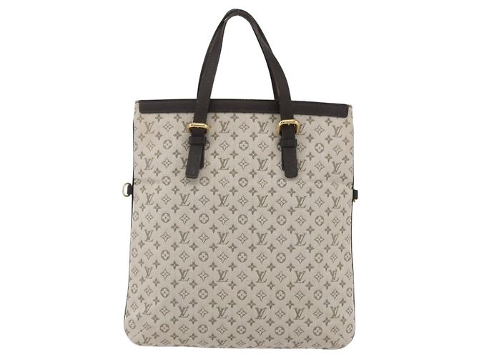 LOUIS VUITTON Borsa Tote Mini Franoise Monogram 2way Khaki M92209 LV Auth ep11954 Cachi - vista 2
