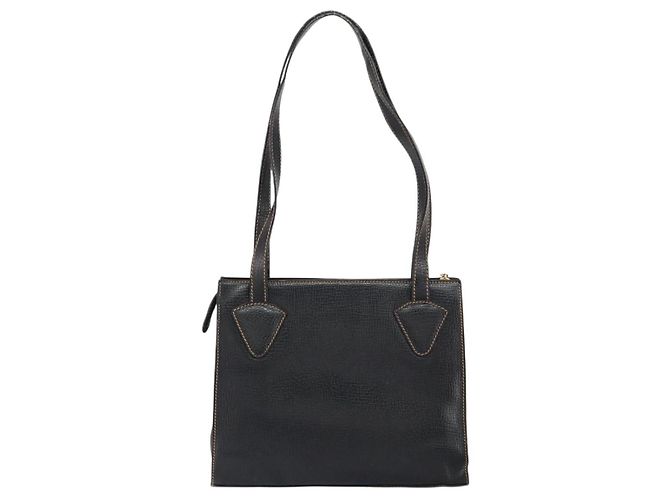 Bolso Tote LOEWE de cuero negro y dorado Auth ep11694 - vista 2