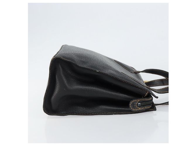 Bolso Tote LOEWE de cuero negro y dorado Auth ep11694 - vista 3