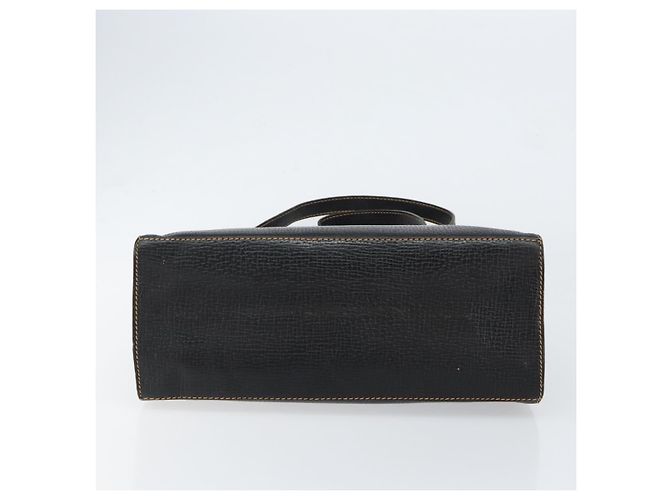 Bolso Tote LOEWE de cuero negro y dorado Auth ep11694 - vista 5