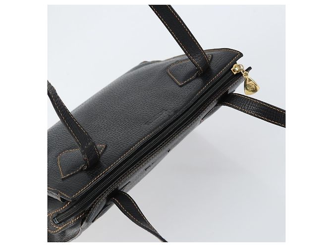 Bolso Tote LOEWE de cuero negro y dorado Auth ep11694 - vista 6