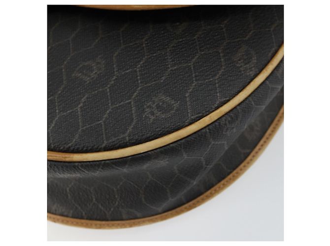 Borsa a spalla in tela a nido d'ape PVC nera e dorata Christian Dior Auth 150955 Nero D'oro - vista 14