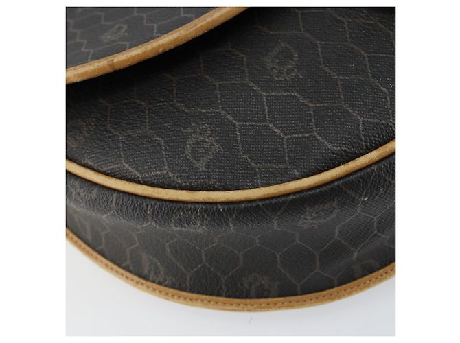 Borsa a spalla in tela a nido d'ape PVC nera e dorata Christian Dior Auth 150955 Nero D'oro - vista 15
