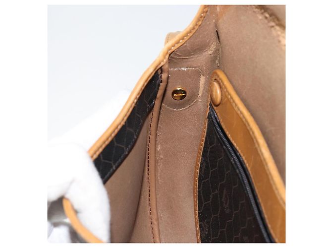 Borsa a spalla in tela a nido d'ape PVC nera e dorata Christian Dior Auth 150955 Nero D'oro - vista 19