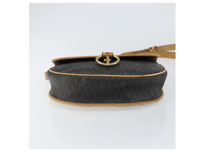 Borsa a spalla in tela a nido d'ape PVC nera e dorata Christian Dior Auth 150955 Nero D'oro - vista 5