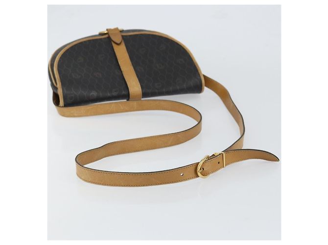 Borsa a spalla in tela a nido d'ape PVC nera e dorata Christian Dior Auth 150955 Nero D'oro - vista 7