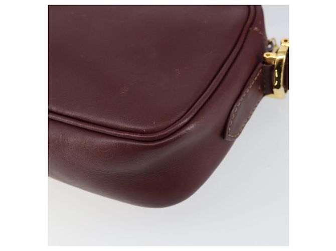 Cartier Borsa a Spalla Must Line in Pelle Bordeaux Oro Auth BA7547 D'oro Bordò - vista 15