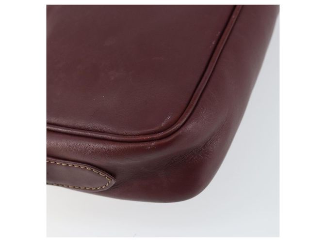 Cartier Borsa a Spalla Must Line in Pelle Bordeaux Oro Auth BA7547 D'oro Bordò - vista 16