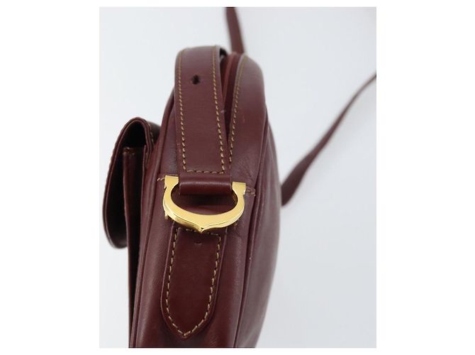 Cartier Borsa a Spalla Must Line in Pelle Bordeaux Oro Auth BA7547 D'oro Bordò - vista 17