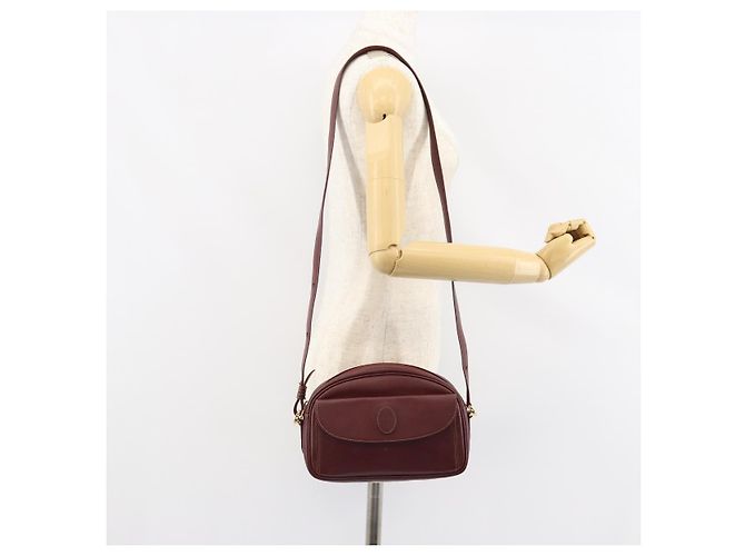Cartier Borsa a Spalla Must Line in Pelle Bordeaux Oro Auth BA7547 D'oro Bordò - vista 24