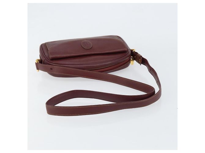Cartier Borsa a Spalla Must Line in Pelle Bordeaux Oro Auth BA7547 D'oro Bordò - vista 7