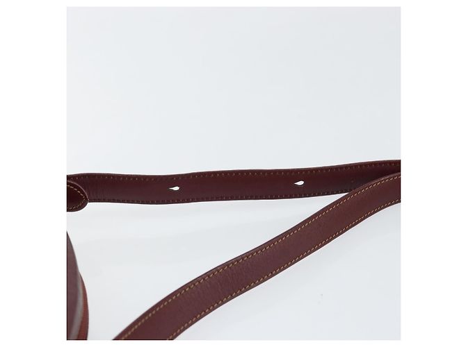 Cartier Borsa a Spalla Must Line in Pelle Bordeaux Oro Auth BA7547 D'oro Bordò - vista 8