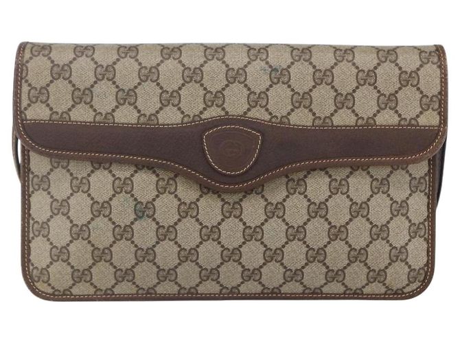 Gucci Bolso de Hombro GG Supreme PVC Beige Dorado 004 904 0671 Auth 152570 - vista 13