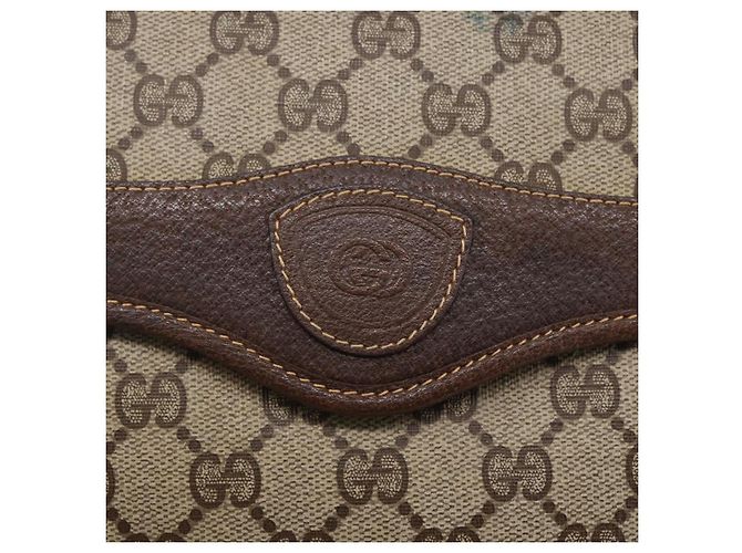 Gucci Bolso de Hombro GG Supreme PVC Beige Dorado 004 904 0671 Auth 152570 - vista 17