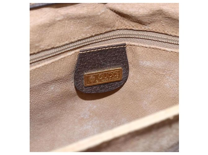Gucci Bolso de Hombro GG Supreme PVC Beige Dorado 004 904 0671 Auth 152570 - vista 18