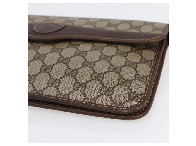 Gucci Bolso de Hombro GG Supreme PVC Beige Dorado 004 904 0671 Auth 152570 - vista 9