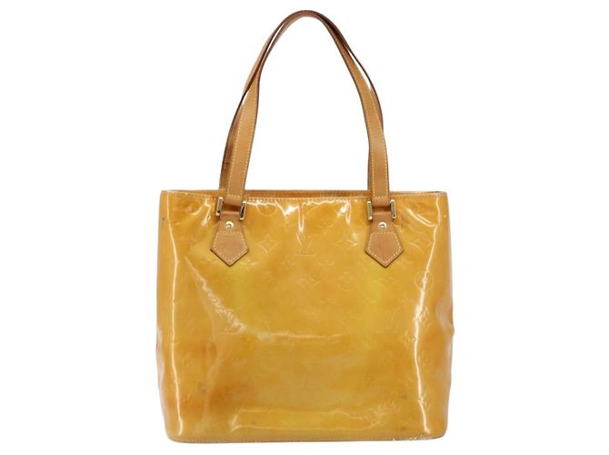 LOUIS VUITTON Borsa a Mano Monogram Vernis Houston Beige M91004 LV Auth 149638 - vista 13