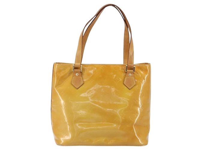 LOUIS VUITTON Borsa a Mano Monogram Vernis Houston Beige M91004 LV Auth 149638 - vista 2