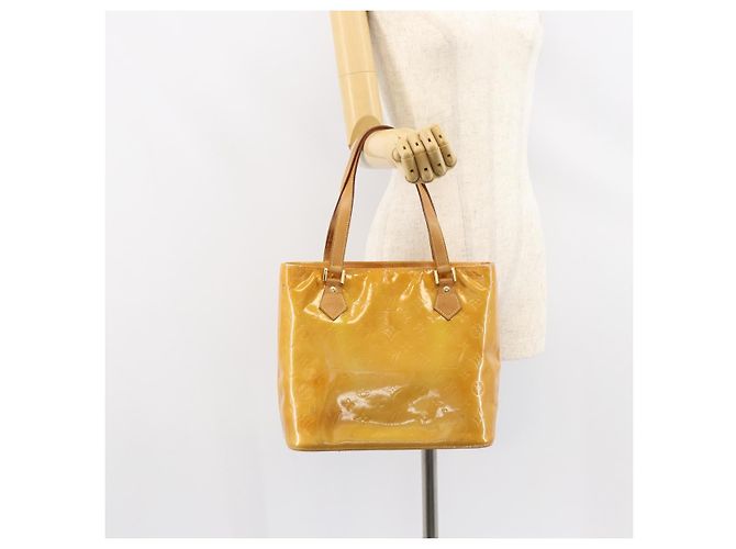 LOUIS VUITTON Borsa a Mano Monogram Vernis Houston Beige M91004 LV Auth 149638 - vista 24