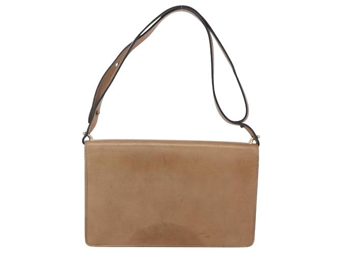 Christian Dior Schultertasche aus braunem Leder mit Gold Auth bs30791 Golden - Ansicht 2
