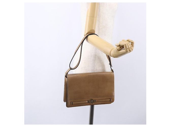 Christian Dior Schultertasche aus braunem Leder mit Gold Auth bs30791 Golden - Ansicht 21