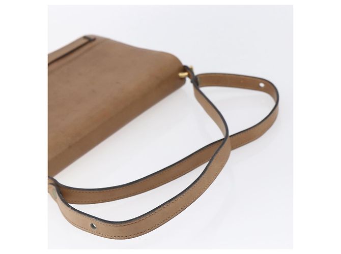 Christian Dior Schultertasche aus braunem Leder mit Gold Auth bs30791 Golden - Ansicht 7