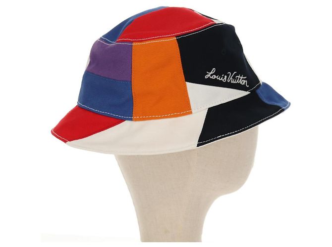 LOUIS VUITTON Bone Color Panel Hat Canvas Multicolor MP2736 LV Auth 149292M Multiple colors - view 4