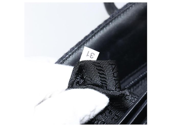 PRADA Tote Bag aus Wolle Grau Auth ep11742 Braun - Ansicht 12