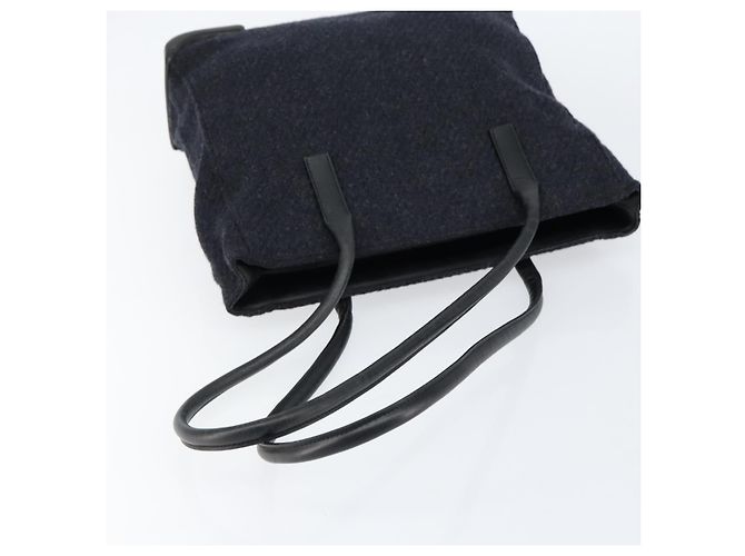 PRADA Tote Bag aus Wolle Grau Auth ep11742 Braun - Ansicht 7