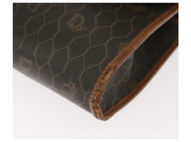 Christian Dior Borsa a spalla in tela a nido d'ape PVC khaki oro Auth 151985 D'oro Cachi - vista 14