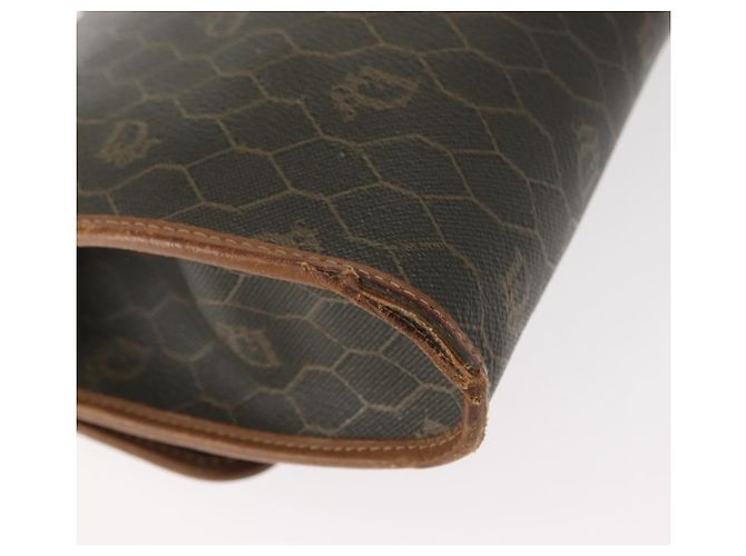 Christian Dior Borsa a spalla in tela a nido d'ape PVC khaki oro Auth 151985 D'oro Cachi - vista 15