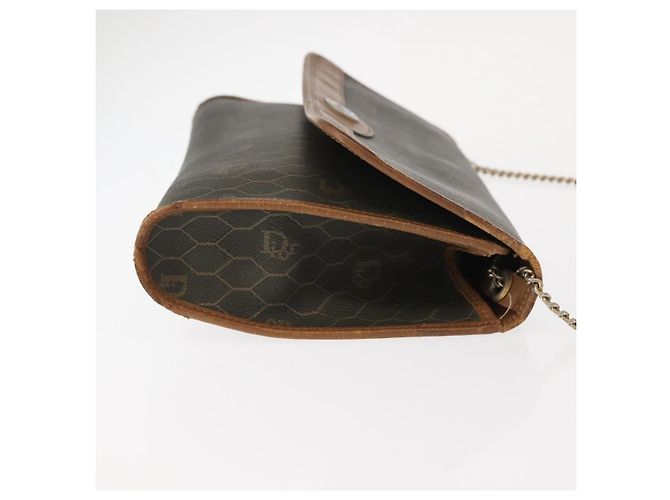 Christian Dior Borsa a spalla in tela a nido d'ape PVC khaki oro Auth 151985 D'oro Cachi - vista 3