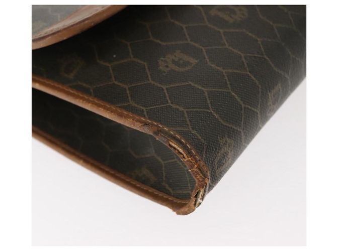 Christian Dior Borsa a spalla in tela a nido d'ape PVC khaki oro Auth 151985 D'oro Cachi - vista 9