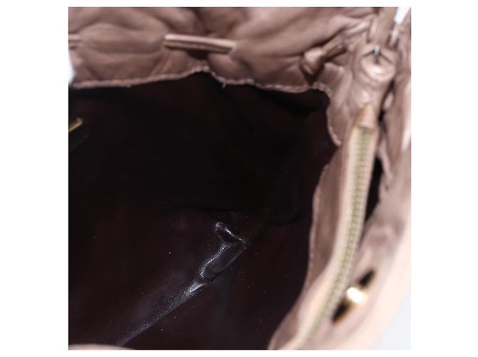 Autre Marque Borsa a Spalla BOTTEGA VENETA INTRECCIATO Beige Oro Auth bs30817 D'oro - vista 18