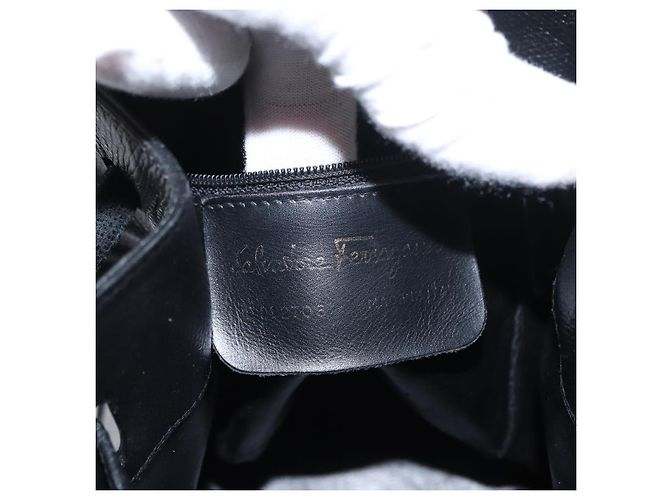 Borsa a Spalla Salvatore Ferragamo in Pelle Oro Nero Auth bs30658 D'oro - vista 15