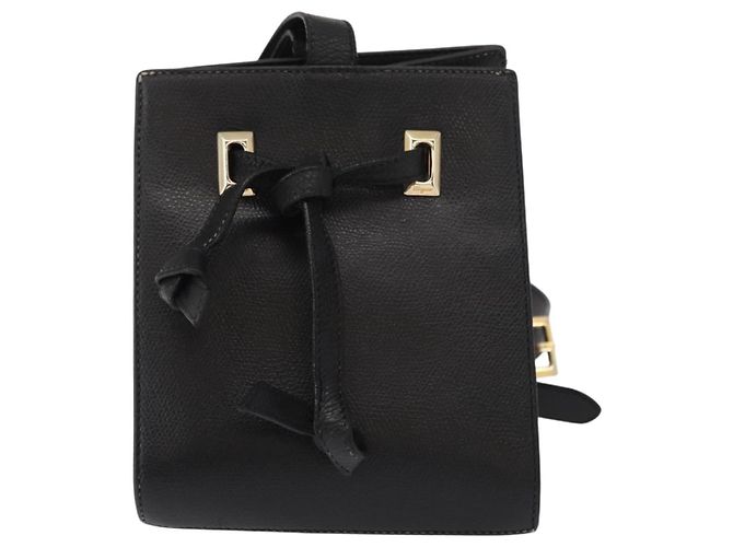 Borsa a Spalla Salvatore Ferragamo in Pelle Oro Nero Auth bs30658 D'oro - vista 2