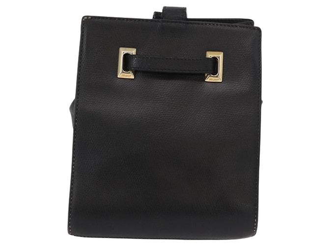 Borsa a Spalla Salvatore Ferragamo in Pelle Oro Nero Auth bs30658 D'oro - vista 3